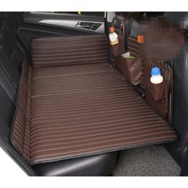 JINGHENG 차량용 매트 매트리스 접이식 수면 여행 침대 차박 뒷좌석 평탄화 패드, 디럭스 컬러+헤어밴드(쿠션지)