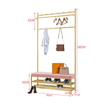 다용도 미러 거울 멀티 옷걸이 북유럽 행거 코트 랙 백화점 옷가게 편집샵 아울렛 카페 거실 옷 다기능, E 핑크 플란넬(80CM) 롱