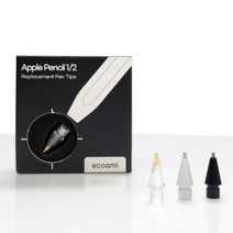 [바보사랑] 에코아미 애플펜슬 펜촉 호환 반영구 메탈 샤프 팁[픽스엔케이스], 상세 설명 참조, 컬러:화이트