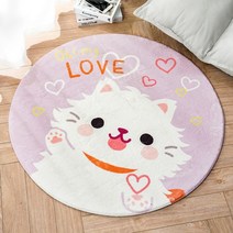 신생아원형러그 놀이매트 아기원형패드 매트 솜포함