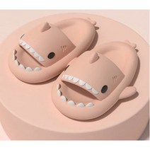 다매다매 상어 슬리퍼 무소음 EVA 거실 슬리퍼 층간소음방지 푹신한 임산부 산후조리원 실내화, 핑크