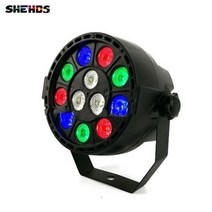 2 개/몫 LED 무대 조명 효과 12x3W 평면 파 RGBW DMX512 DJ 디스코 램프 KTV 바 파티 백라이트 빔 프로젝터 Dmx 스포트라이트, 중국, 나는 플러그, 블랙 바디