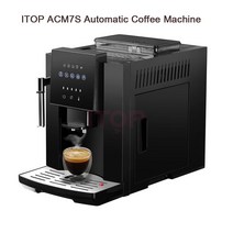 라떼판다 itop acm7s 자동 커피 머신 3 in 1 에스프레소 양조 콩 그라인더, 220-240v 50-60헤르츠, 우리를