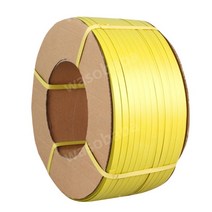 핫멜트 PP플라스틱 포장롤 밴딩 바인딩 끈 3500m, 노란색, 13mm x 0.8 x 1700m 반자동
