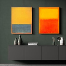 마크로스코 명화 인테리어 그림 액자 No13~24 캔버스 3호, 22번／3호19x27cm(캔버스액자옆면흰색)