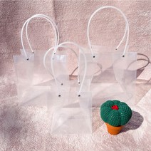다육이 꽃 포장 투명 화분 쇼핑백, 사다리꼴인쇄