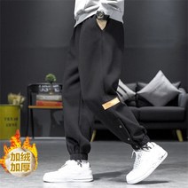 테라스 옥상 전원주택 조립식 썬룸 야외 스포츠용 루즈 핏 하렘 바지 남성용 탄성 허리 조깅 팬츠 2023 가, 02 black_06 XXXL