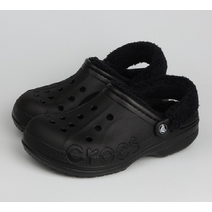 CROCS 크록스 겨울 털신 겨울크록스 털크록스 방한슬리퍼 방한화 겨울신발 슬리퍼 운동화, M5=37, 블랙/블랙