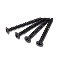 [] Allparts 모든 부품 GS-0005-003 Pack of 4 Black Neckplate Screws 7515