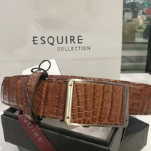 에스콰이아 남자 벨트 [!선물 추천! 인기상품] 리얼 카이만 악어벨트# 고급지고 세련된#백화점행사중#남성벨트