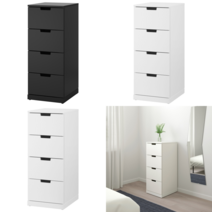 이케아 서랍장 NORDLI 노르들리 4칸서랍장 화이트 40x99 cm