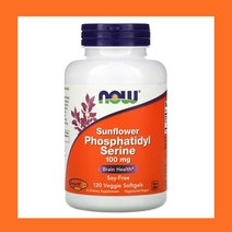 Now Foods 나우푸드 포스파티딜 세린 해바라기 레시틴 100mg 120배지캡슐 Phosphatidyl Serine Sunflower Lecithin