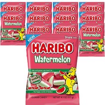 하리보 Haribo Gummi Candy Watermelon 4.1 Oz (Pack Of 12) 젤리 수박 구미 캔디 117g 12팩 1세트