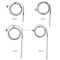 전자부품 K 타입 열전대 스테인레스 스틸 프로브 100mm 200mm 2m 케이블 와이어 길이 0 400C 온도 센서, [04] 200mm