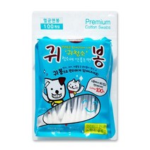 푸들 귀상처면봉 사모예드 귀지면봉 시바이누 강아지 100입, 상세페이지 참조