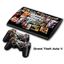 Grand Theft Auto V GTA 5 스킨 스티커 데칼 for PS3 Slim 4000 PlayStation 3 콘솔 및 컨트롤러 For 비닐, 한개옵션1, 02 0033