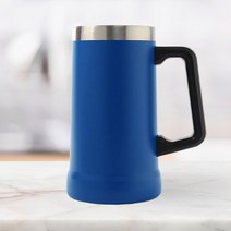 빅머그 이중스텐 블루 롱머그컵 보온 보냉 대형 캠핑, 단품