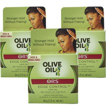 오알에스 올리브 오일 에지 컨트롤 헤어 젤, 64g, 3개