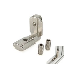 1/10pcs T 슬롯 L 형 알루미늄 프로파일 내부 코너 조인트 브래킷 패스너 EU 표준 3030 4040 4545 나사 포함, [03] 1pcs 4545