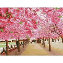 벚꽃엔딩 2 (캔버스) 보석십자수 40x50, 어스래빗쿠팡 본상품선택