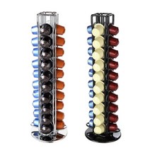 구스 네스프레소 커피캡슐보관 원형회전홀더 40구, 실버, 1개