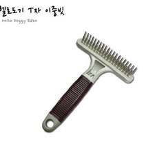 펫더맨 이중 쉐드킬러 슬리커 T형 목욕 팁 펫 털관리 장모용 반려동물 브러쉬 단모용, 1개, 1개