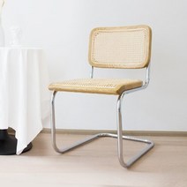 인블루가구 세스카사이드체어 라탄체어 유명디자인체어 우드체어 나무의자 철제의자 카페체어, 내추럴