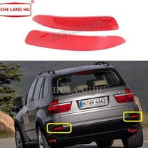 전차종바디킷 자동차 범퍼 튜닝 호환 bmw x5 e70 2006 2007 2008 2009 스타일링 리어 리플렉터 안개 경고등 브레이크 라이트 테일 램프 정지 등, 왼쪽과 오른쪽