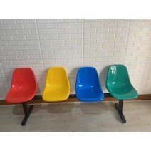 야외 벤치 카페 레저 행 의자 플라스틱 휴식 좌석 야외 농구 코트 병원 공항 기차역 대기실, 광택 4인용