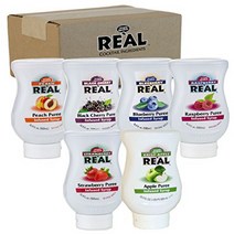 Reàl Fruit Infused Flavoring Syrup Variety - Strawberry Raspberry Peach Blueberry Black Cherry, 1