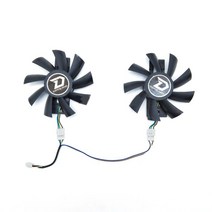 CPU팬 4Pin GA92S2U RX570 GPU VGA 쿨러 그래픽 팬 Radeon PowerColor 레드 드래곤 RX 580 듀얼 쿨 카드 냉각 교체, [02] 2PCS