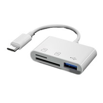 USB Type C SD 고속 카드 리더 USB 2.0 SD 메모리 카드 리더 어댑터 OTG 기능 핫 스왑이있는 SD TF CF 용 어댑터, 한개옵션0