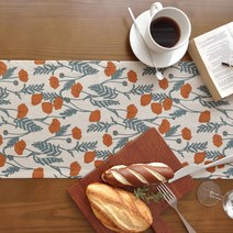 봄크 플레르 린넨 테이블러너 식탁러너, 2인(110x32cm)