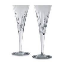 Reed And Barton 소호 크리스탈 4피스 스 음료 유리잔 세트 2.7kg(6파운드) 투명215310, Toasting Flutes