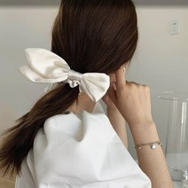 루즈루나 보들 러블리한 언발리본 데일리 스크런치 고탄력 헤어슈슈 곱창밴드 머리끈