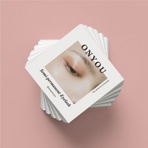 반영구 주의 사항 안내 카드 포토 정사각형 깔끔한 심플한 디자인 속눈썹 아이라인 에스테틱, [고급지] 랑데뷰 200매