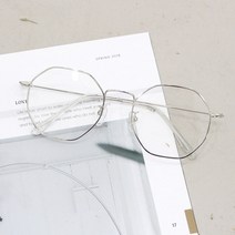 라피던트 에이트 블루라이트 차단 다각 안경 + 케이스 + 안경닦이