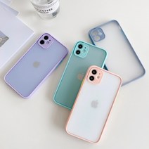 인커브 아이폰SE3 파스텔 컬러 매트 반투명 케이스