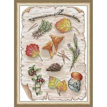 십자수 자수 만들기 숲 비밀 키트 잎 정물 패턴 aida 14ct 11ct 바늘과 실 세트 diy 홈 장식 선물, 14ct 미인쇄