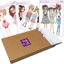 귀여운 패션 걸 소녀 그리기 (초등 애니메이션 아동일러스트) 미술교재