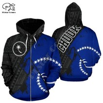 NewFashion 폴리네시아 Chuuk 깃발 부족 문화 레트로 문신 Tracksuit 남성/여성 3DPrint Streetwear 풀오버 후드 B18