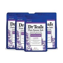 닥터틸즈 엡솜솔트 입욕제 퓨어 Soothe & Sleep with Lavender 3 lb (Pack of 4) (Packaging May Vary) 788556, Lavender/ 3lbs (Pack of 4)_3 P