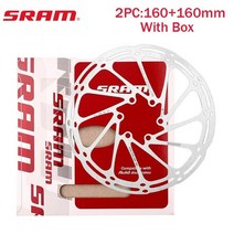 자전거브레이크 브레이크 패드 레버 2pc sram 160mm 디스크 로터 유압 디스크, 2pc 160-160mm