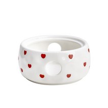 Le Pei 심플 큐트 스타일 티포트워머, 1개, 화이트 + 레드