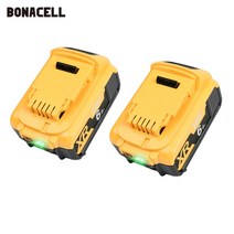 전동 해머 드릴 호환 가능한 배터리 Bonacell 대 한 DeWalt 18 V 4000 mAh Battery Power Tools Batteries 교체 DCB181 DCB182 DCD780 DCD785 DCD795 L10, 02 2 Piece 6.0Ah