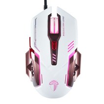 케이블 게임 마우스 노트북 스크럽 무음 사무용 가정용 사무용 PC방 탁상, X56D 화이트