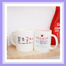 밤이봄이 주문제작머그컵(무료인쇄) 어린이날선물 어버이날선물 스승의날선물 생일선물, T40_음주금지(화이트머그), 1개