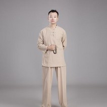 명상복 생활 수련 여성 남자 명상 다도 요가 의류, 색상3+S
