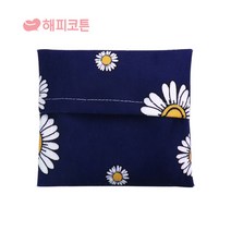해피코튼 국내생산 겨울 골덴 핫팩 파우치 주머니 저온화상 방지, 스마일 데이지