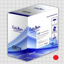 케이블메이트 CAT5e 305M 옐로우 단선 UTP 랜선 랜케이블 시공용 납품용, cat5e utp 305m 레드